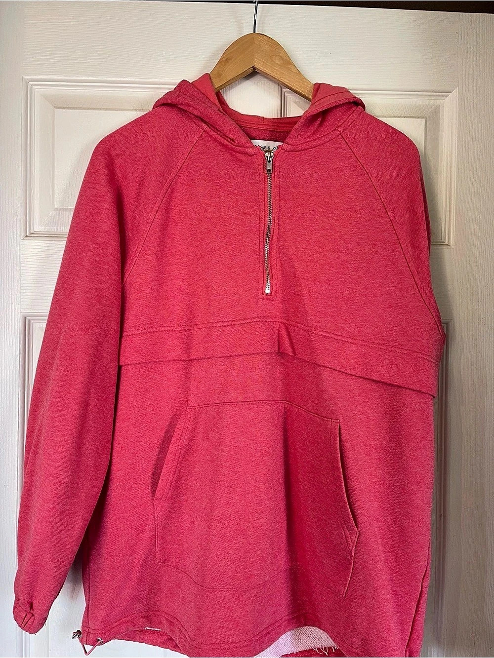 Pepper & Zoe Pink Hooded Utility Jacket Size Medium